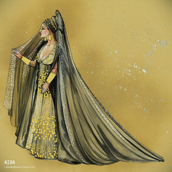 Aida 2024 Kostümskizze Aida Aida 2024 Kostümskizze Aida