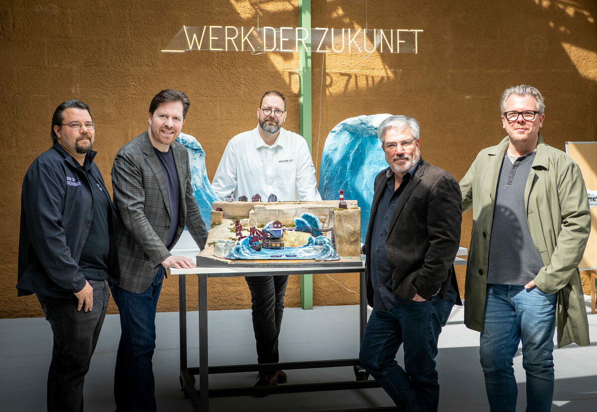 Presserundgang Winter Artservice 2025 v l n r Günther Kittler Daniel Serafin Stefan Gmainer Christopher Winter Momme Hinrichs c Andreas Hafenscher Presserundgang Winter Artservice 2025 v l n r Günther Kittler Daniel Serafin Stefan Gmainer Christopher Winter Momme Hinrichs c Andreas Hafenscher